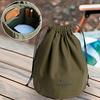 GUOOL Canvas Drawstring Bag, Tool Organizer, Durable, Portable Camping Pouch Bag, Fishing, Outdoor Activities, Hiking, Climbing, Large Green