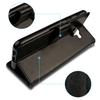 Galaxy S9 Case - Leather Wallet Flip Protective Case Cover with Card Slots, Kickstand and Wrist Strap - Black PU Leather Compatible