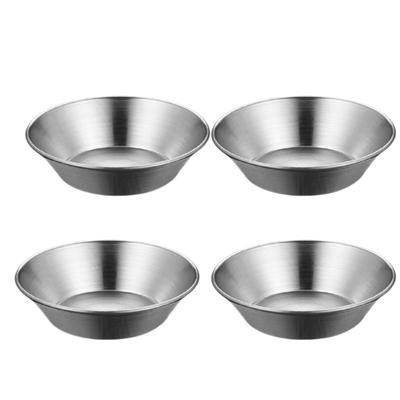 4 Pezzi Stampi per Tartellette all'Uovo Acciaio Inossidabile Durevole Riutilizzabile Mini Stampi per Gelatina Torta Muffin per Cottura