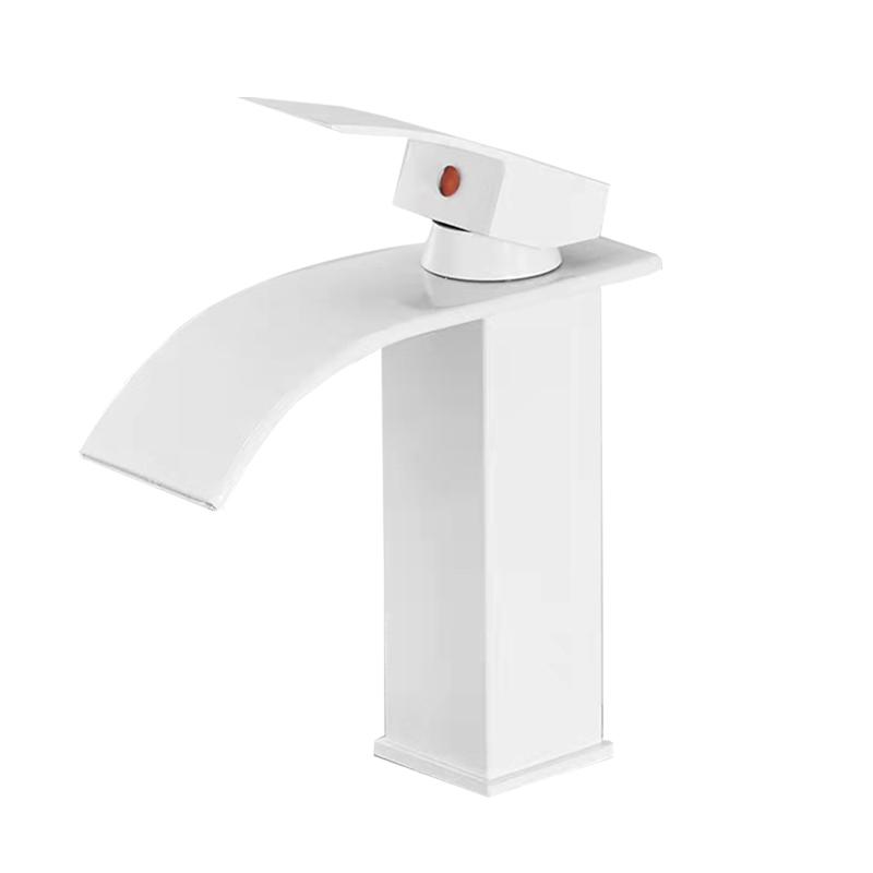 Black Waterfall Bathroom Faucet Basin Vanity Vessel Sinks Mixer Tap Cold And Hot Water Tap Single Hole Bath Sink Faucets Crane