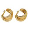 Vintage Earrings Exaggerated Earrings Circle Earrings Dangle Earrings Wide Double Hoops Jewelry for Women and Girls
