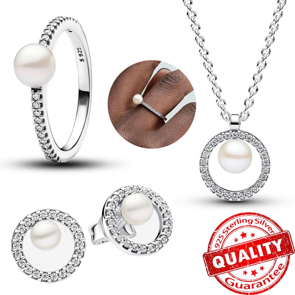 Vintage 925 Sterlingsilber Blaues Herbarium Anhänger Halskette Ohrringe Ring für Damen Valentinstagsgeschenk Luxus Schmuckset