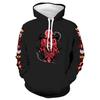 Hazbin Hotel Demon Symbol Graphic Hoodie Long Sleeve Drawstring Pullover Hooded Sweatshirt Casual Street Top