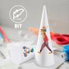 Christmas Polydragon Foam Cone White Solid DIY Cone Children Handmade Craft Cone Accessories For Home Craft Christmas