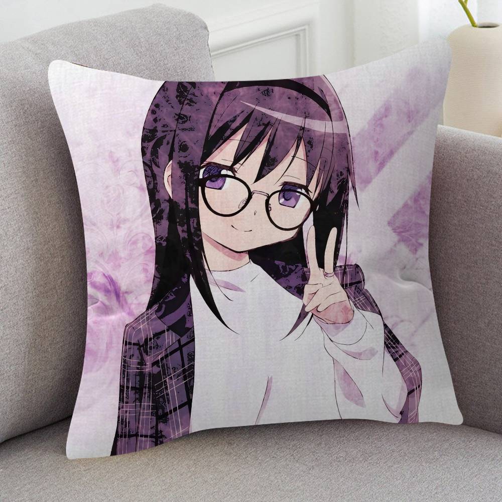 Anime Puella Magi Madoka Magica Pillowcase Toon Gift Cushion Cover Bedroom Home Sofa Chair Seat Decor Pillow Case