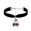 Gothic Skull Necklace With Velvet Chain For Women Fashion Accessory