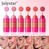 6pcs Liquid Blush Set Shimmer Drop Face Makeup Moisturizing Long-Lasting Waterproof Natural Glow Cheek Tint Professional Cosmetics