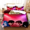 Beheizte Rivalität Bettbezug 2 Kissenbezüge Polyester Weiches Bettwäsche-Set TV-Serien-Fan Heimdeko Schlafzimmer Wohnheim Steppdeckenbezug Ohne Füllung
