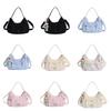 Fashion Nylon Single Shoulder Bag For Women With Zipper Closure And Mobile Pocket
