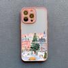 Ins Cartoon Christmas Style Phone Case For iPhone 17 16 Pro Max 15 14 13 12 11 Pro Max XR XS X 16 Plus Streetscape Phone Covers