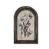 Dark Floral Halloween Art Arched Wooden Wall Decor, Ghost Cat Double-Layer Hanging Ornament, Distressed Gothic Medieval Window Style Decor Tabletop