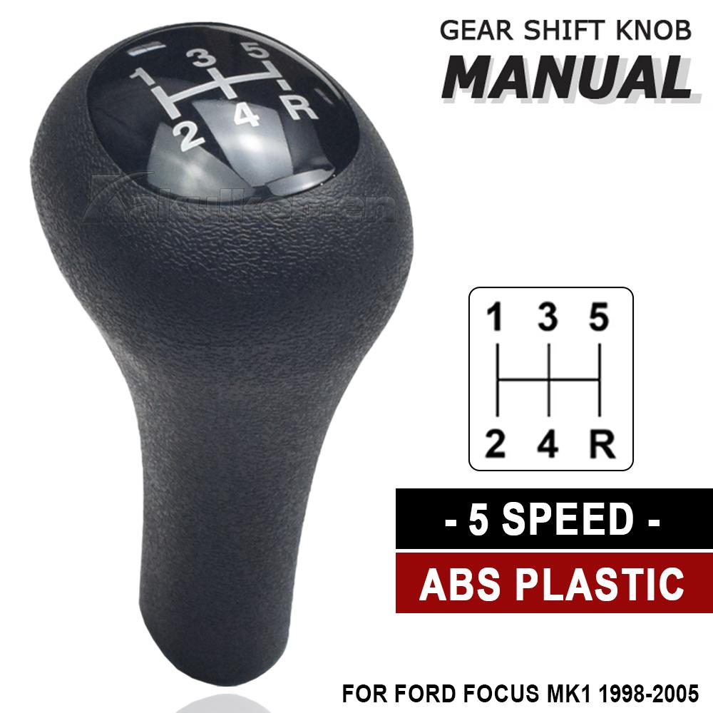 For Ford Focus MK1 1998-2005 5 Speed MT Car Gear Shift Knob Shifter Lever Stick Manual Gear Shifter Leather Pen POMO Spare Parts