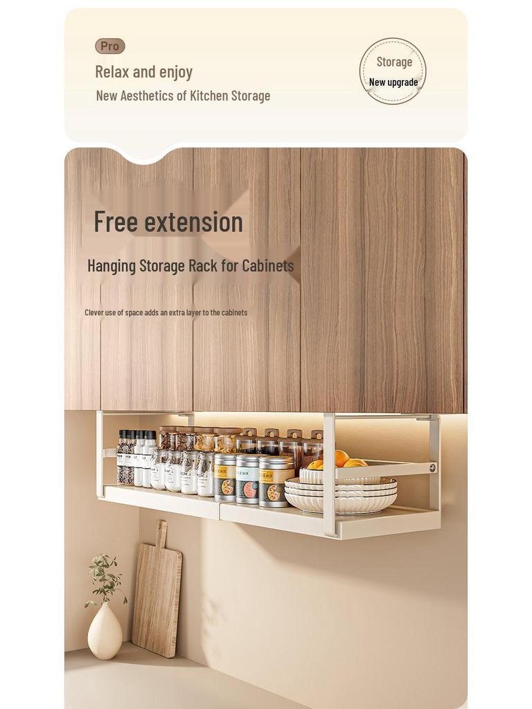 Retractable Hanging Kitchen Storage Rack for Seasonings