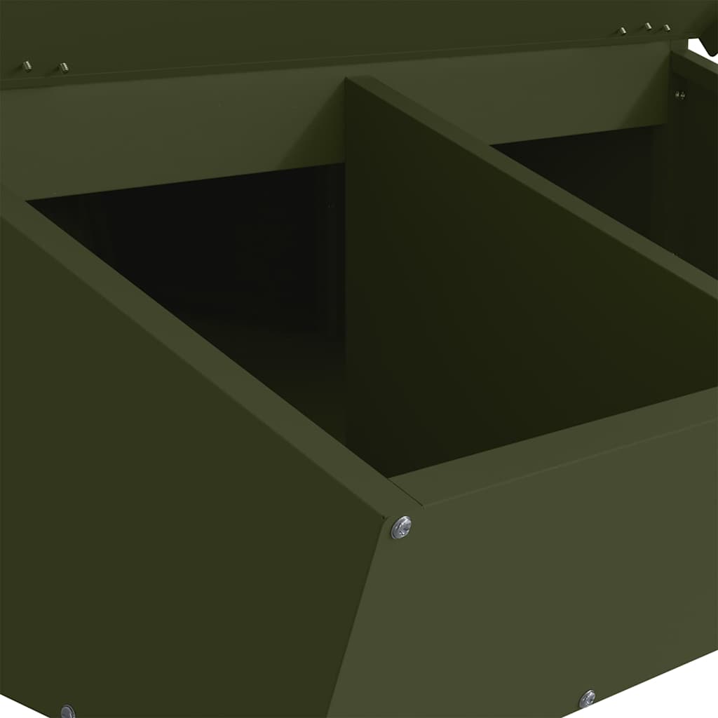 Pig Feeder Olive Green 55 X 51 X 91.5 Cm