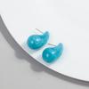 New AB Colorful Chunky Teardrop Earrings Dupes for Women Smooth Hollow Thick Water Drop Earring Hoops Trendy Jewelry Lightweight