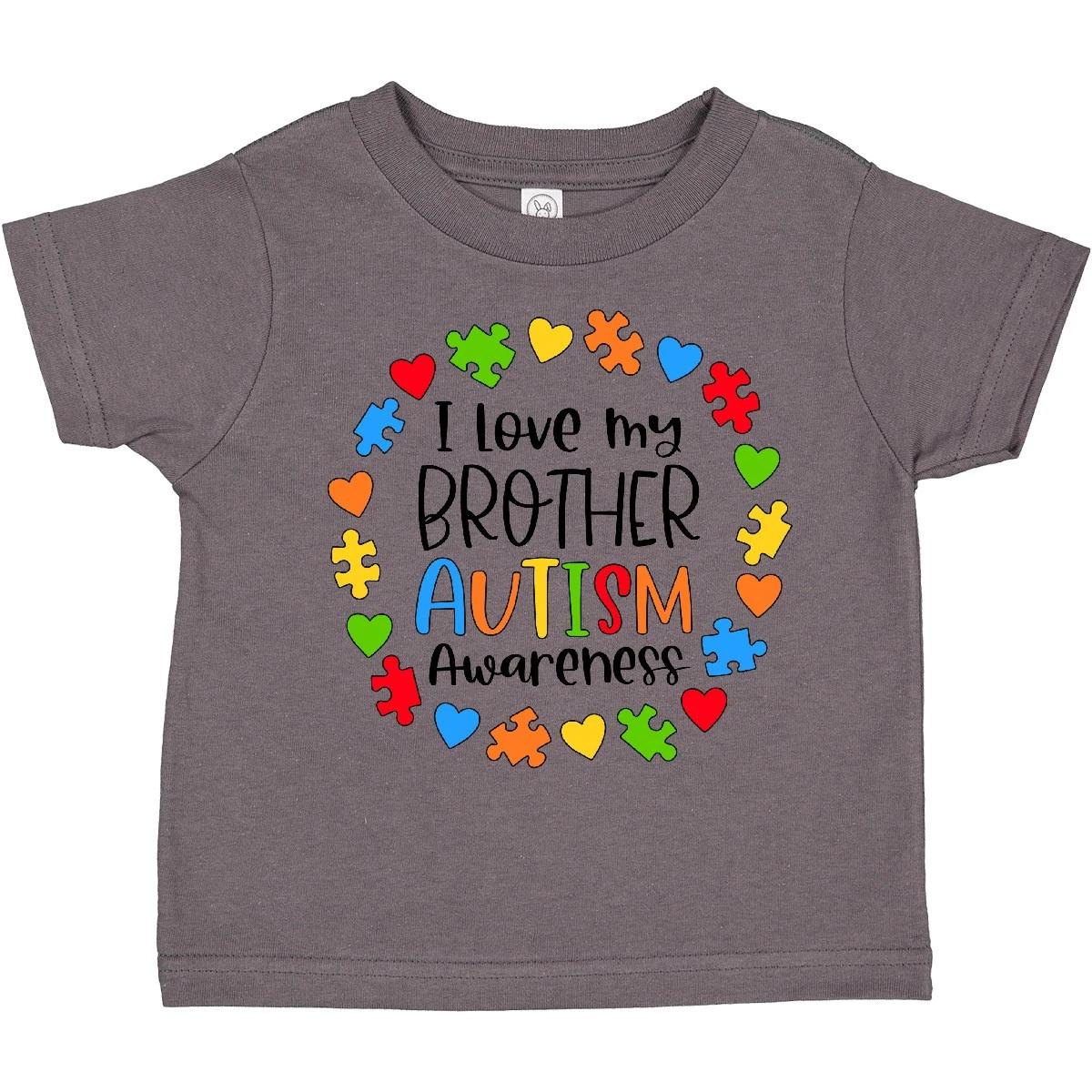 Inktastic I Love My Brother Autism Awareness Toddler kids boys T-Shirt Big Little Sister 150