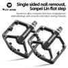 WEST BIKING YP0802131 1 Pair Bike Pedals Aluminum Alloy Triple Bearing Cycling Pedals for Mountain Road Bikes
