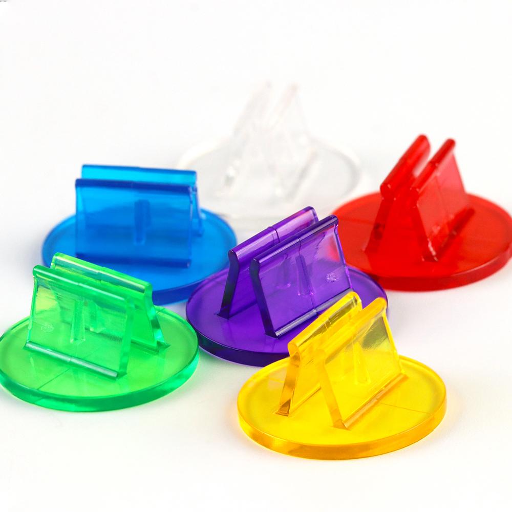 Card Holder Card Binder Clips Transparent Card Holder Various Colours Available Fitting 2MM Cardboard for Board Game Accessories