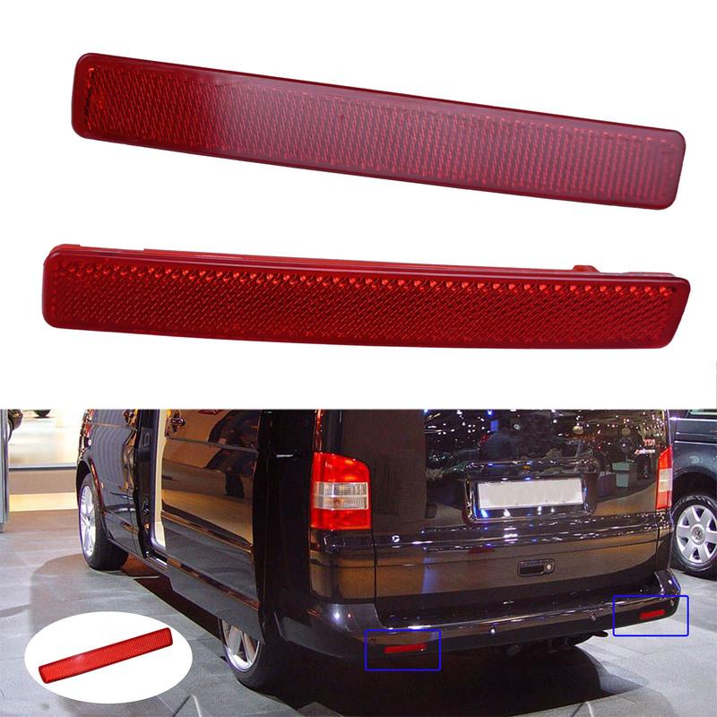 Car Rear Bumper Reflector Tail Light Bars Brake Lamp No Light for VW Transporter/Caravelle T5 2003-2011 7E0945105 7E0945106