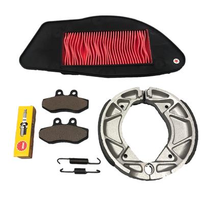 Cygnus X 125 SR 5UA1 Front and Rear Brake Air NGK Spark Plug CR7E Consumable Replacement Kit Pads, Shoes, Filter, A-BPK-20022Y