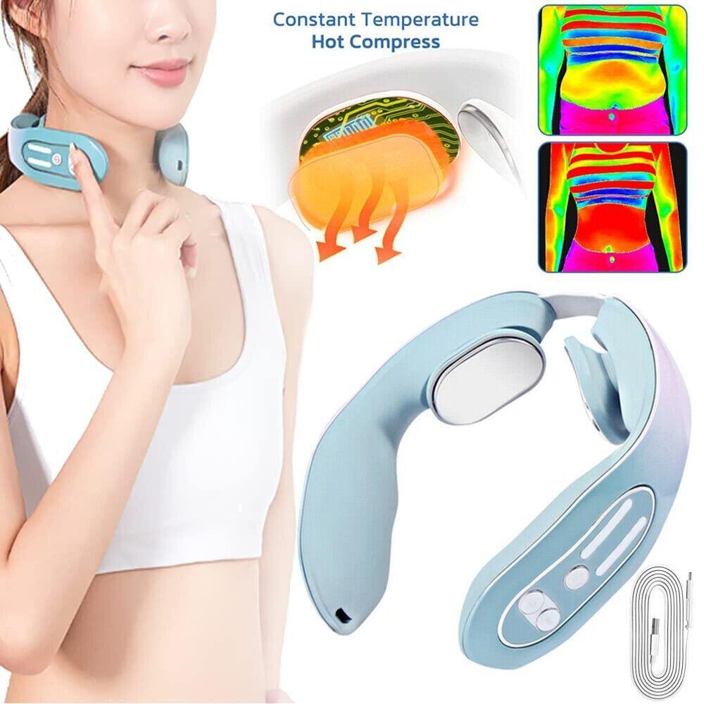 Neck Acupoints Lymphvity Massager Elektrická pulzní masáž krku Lymfatická drenáž Masáž krku