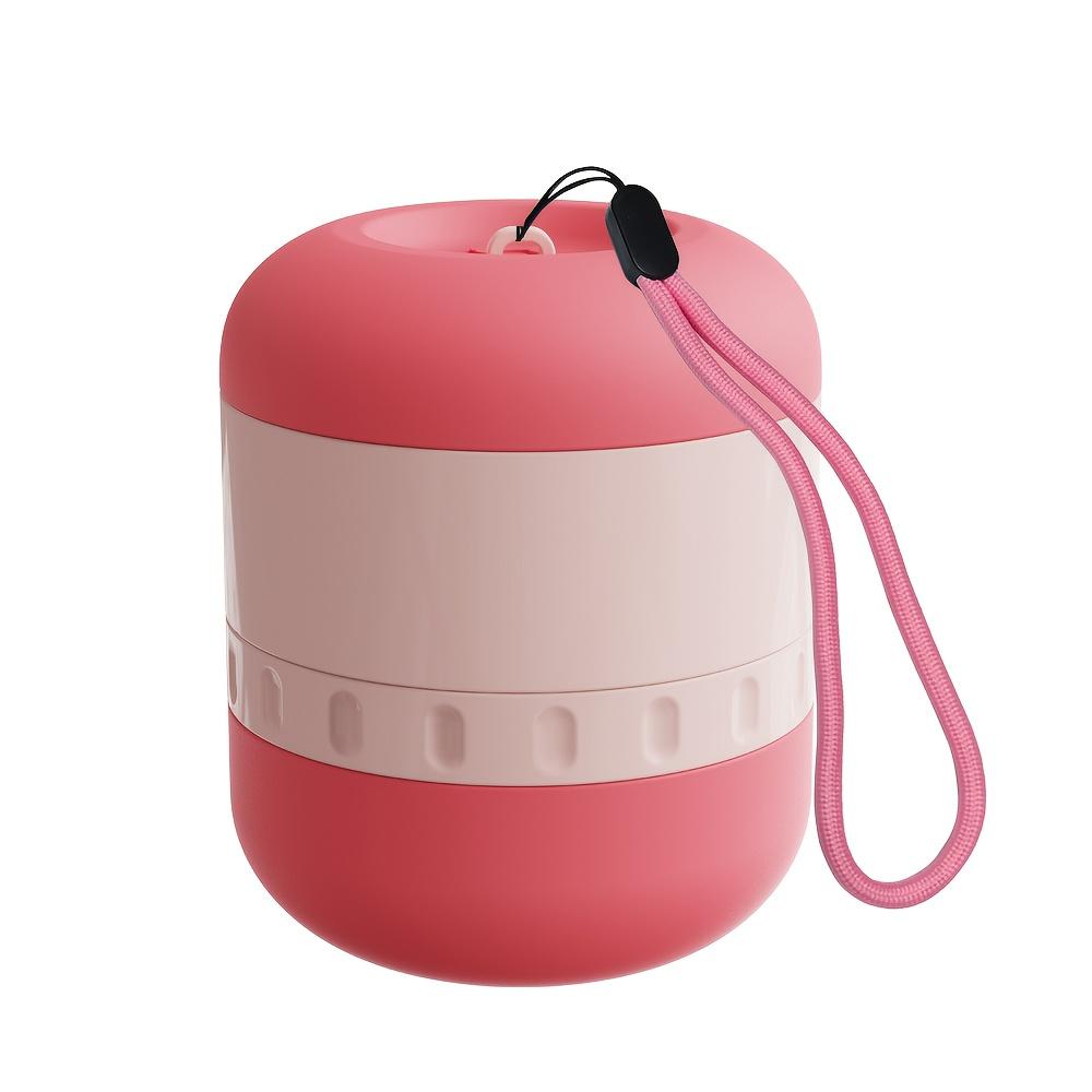 

1pc Portable Small Pet Feeder with Hanging Water Bottle & Food Container - Lightweight Travel Food and Water Dispenser зелёный
