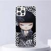 Kokeshi Doll Kimono Girl Soft Case For iPhone 16 17 Air 16E 15 Plus 11 12 13 Mini 14 Pro Max Phone Cover Apple 7 8 SE Coque Fund