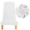 Cover For Chair Narrow Backrest Thick White Plush Velvet