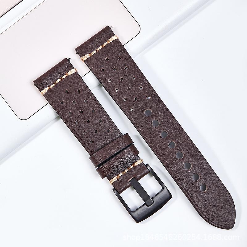 Leder-Handzug-Kabel-Uhrenarmband, Geeignet für Huawei 20mm 22mm Lederarmband, High-End Weich