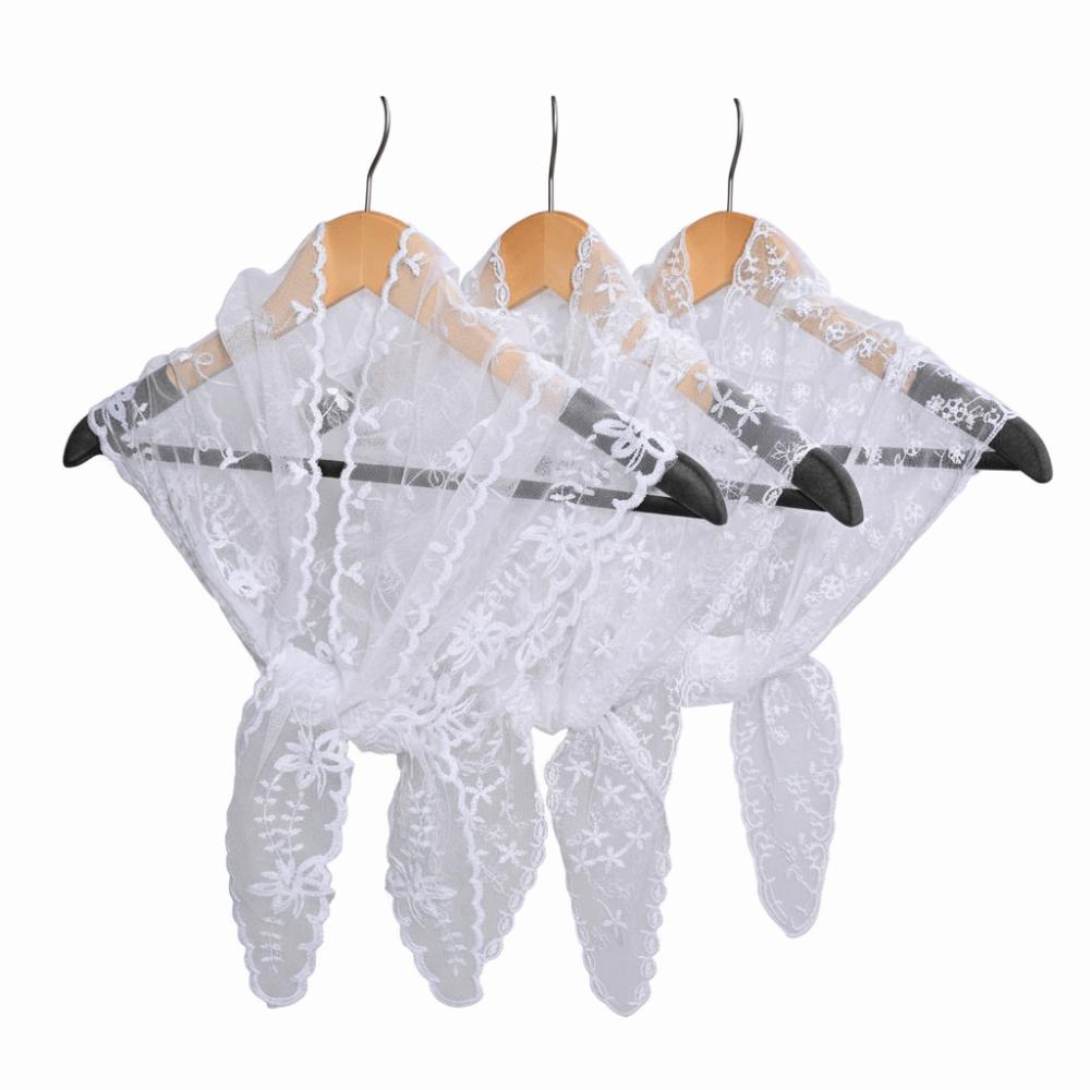 Elegant Embroidered Flower Lace Scarf Breathable Mesh Lightweight Triangle Scarf Sunscreen Shawl Spring