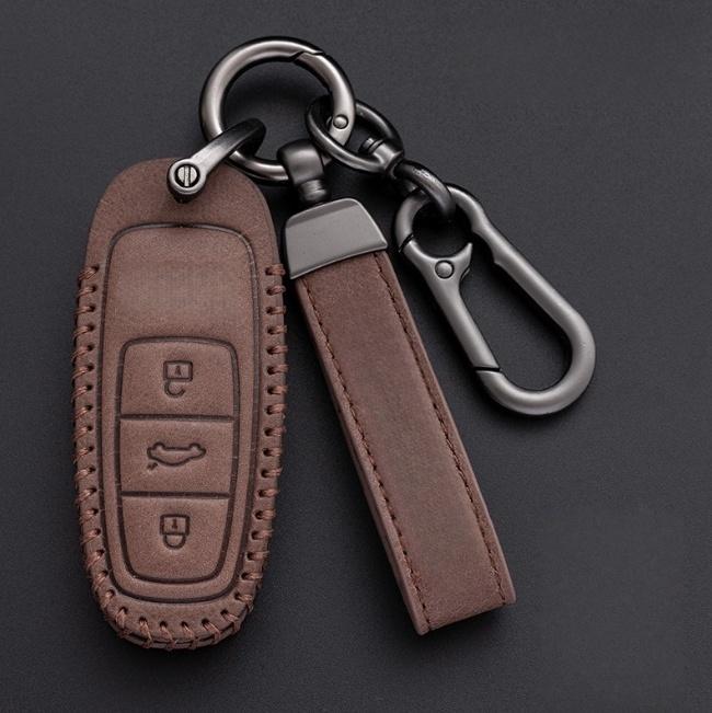 

Новый мягкий чехол-накладка для пульта автомобильного ключа для A3 A4 B9 A6 A7 4K A8 E-tron Q5 Q8 C8 D5 SQ8 Аксессуары для сумки для защиты ключа коричневый