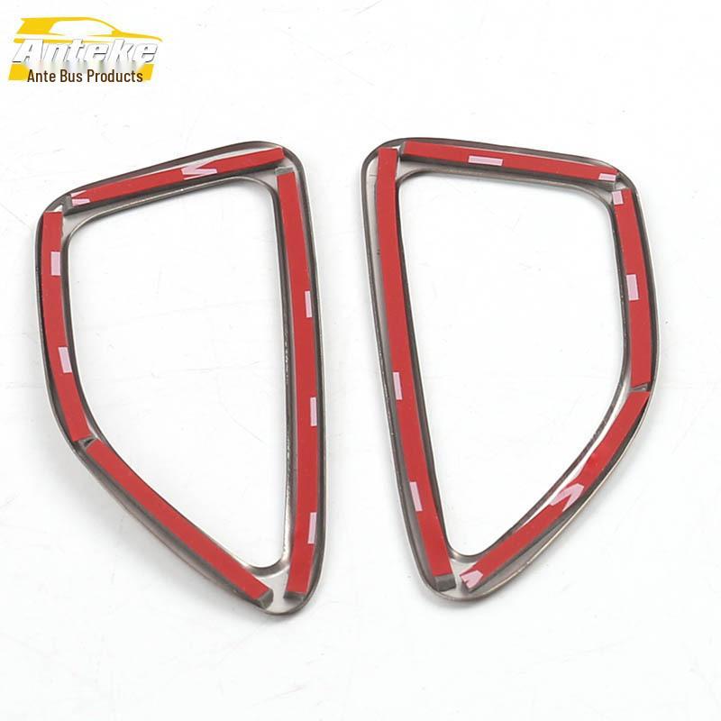 Cavalier Front Panel Stainless Steel Air Outlet Trim Ring and Center Console A/C Sticker.