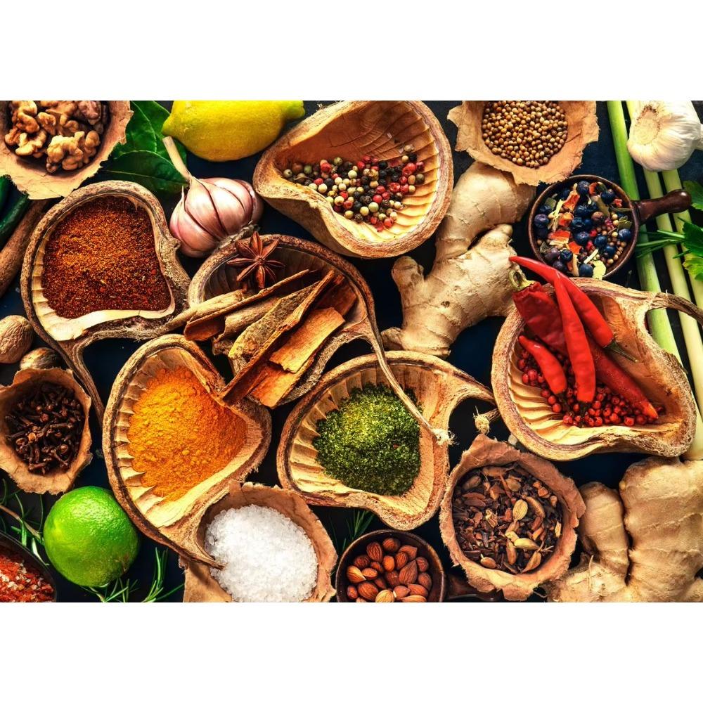 Modern Colorful Spices Chili Seasoning Spoon Posters and Prints Canvas Printing Wall Art Picture for Restaurant Kitchen