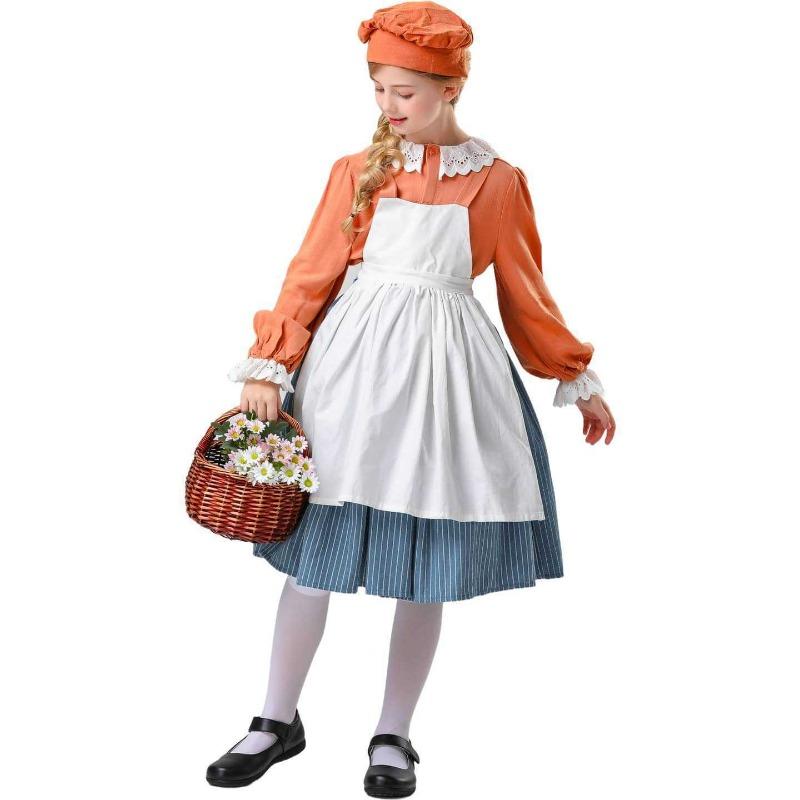 Halloween, Medieval Civilian Costume Maid CO Granny Pastoral Farm Farm Costume