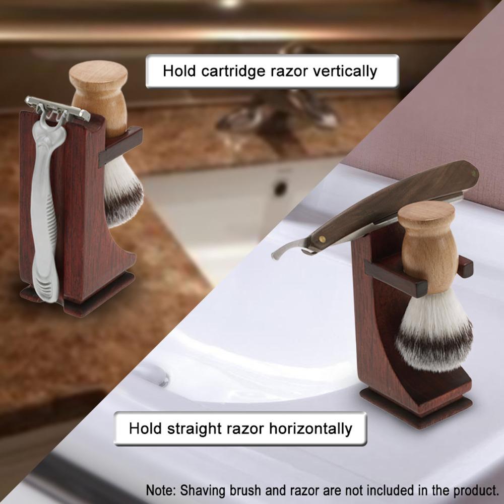 Wine Red Razor Shaving Brush Holder Stand  Home bathroom men shaving tool storage