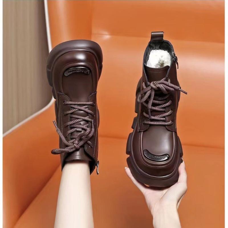 Nouvelles Bottes de Neige Fourrure Bottines Hiver Plus Velours Super Épaisses Chaussures en Coton Mode Garder au Chaud Imperméables Plateforme Chaussures Femme