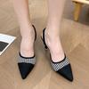 Fashion Sandals Sexy Women's 2025 New Summer Pointed Sandals Women's Thin Heel Middle Heel High Heel Shoes Fashion Women's Shoes Pumps