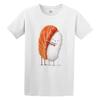 Fashion T Shirts Sushi Hug Cotton Round Neck Shirt for Men Hand Wash Recommended White