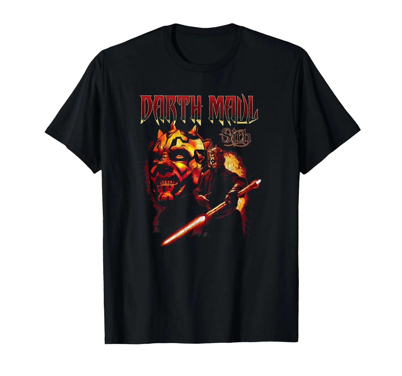 Star Wars Darth Maul Sith Flaming Lightsaber Poster T-Shirt_ M
