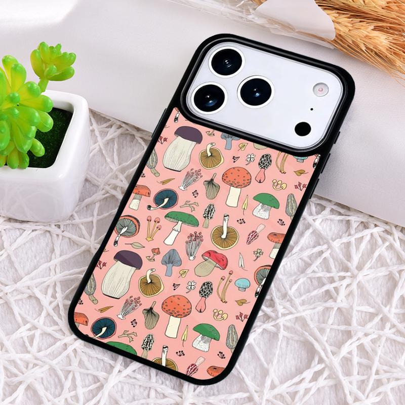Mushroom Frog Shockproof Phone Case for iPhone 17 Air 16e 15 11 12 14 13 Pro Max Cover Coque