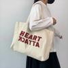 New Tote Bag for School Girls Versatile Ins Women's Shoulder Bag Casual Large Capacity Letter Canvas Bag
