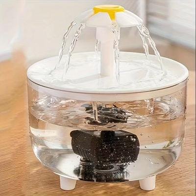 USB 1L Haustier-Wasserbrunnen Automatischer Katzen-Trinknapffilter Haustier-Trinkspender Trinker für Katzen Wasserfilter