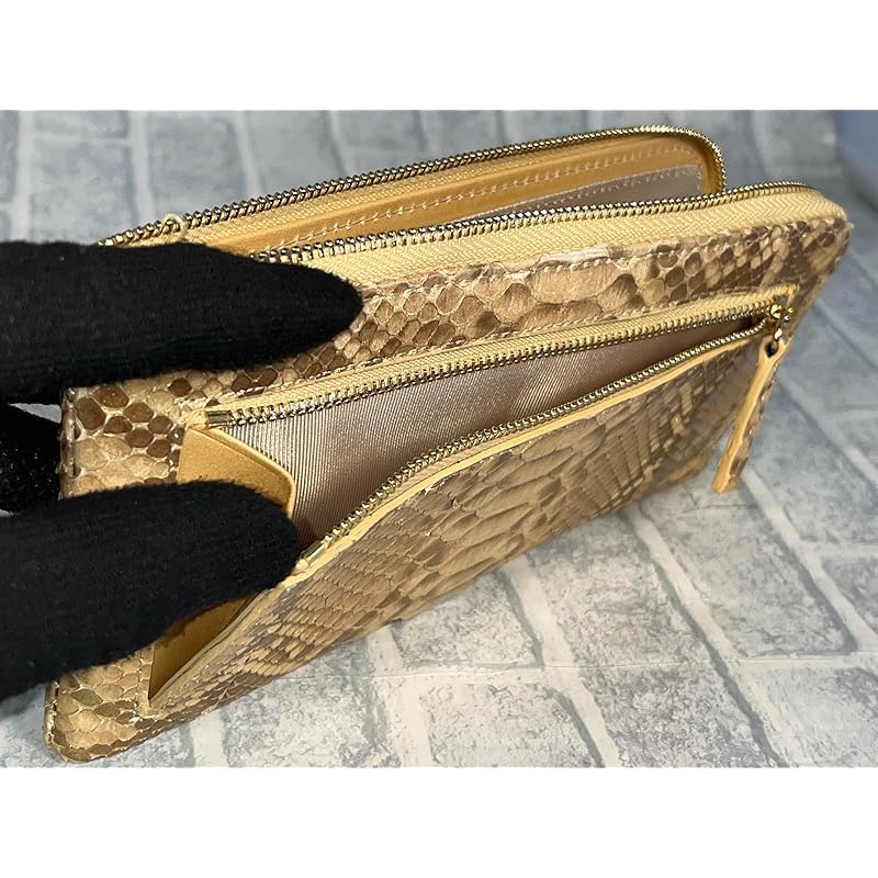 [GUODI] long wallet L-shaped zipper type python genuine leather ladies men's HJ-PY1756 snakeskin snakeskin snakeskin wallet wallet Life unisex unisex