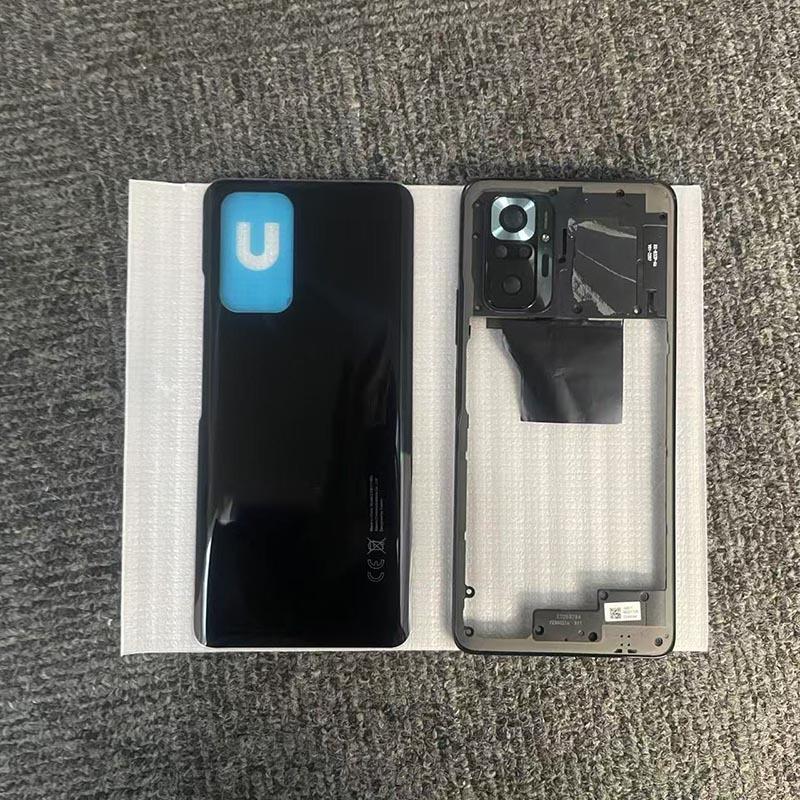 Full Housing Case For Redmi Note 10 Pro Middle Frame Cover Battery Back Cover Rear Cover With Camera Lens