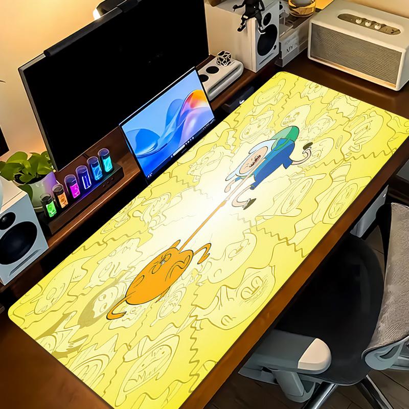 Adventure Time Print  Cushion Non-slip Laptop Tablet Big Mousepad XXL Mat Mini PC Playmat With Lock edge