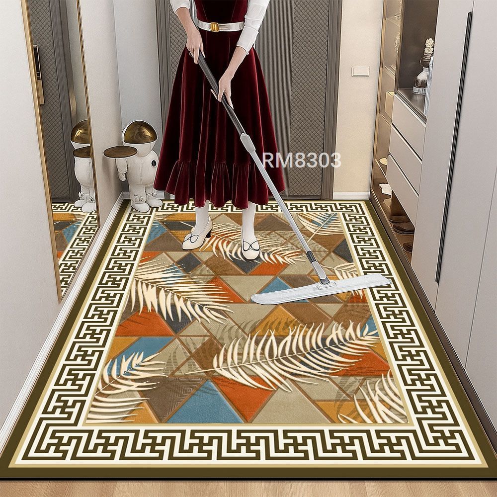 Household Door Mat Waterproof and Anti Slip PU Leather Door Mat Kitchen Floor Mat Foot Mat