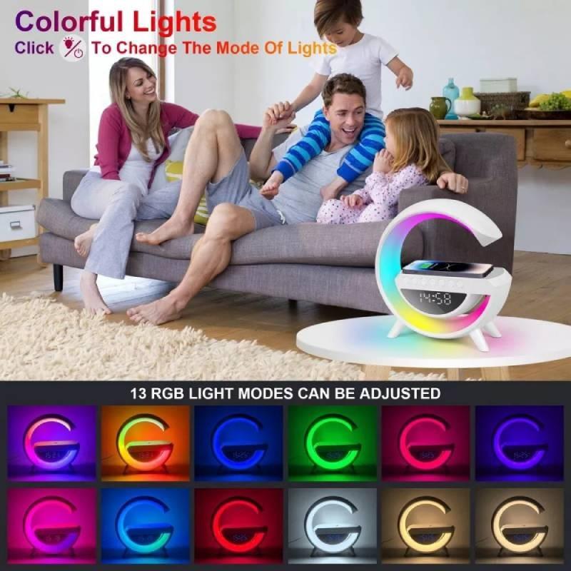 Intelligent Smart Led Lamp Bluetooth Speaker Wireless Charger Atmosphere Lamp