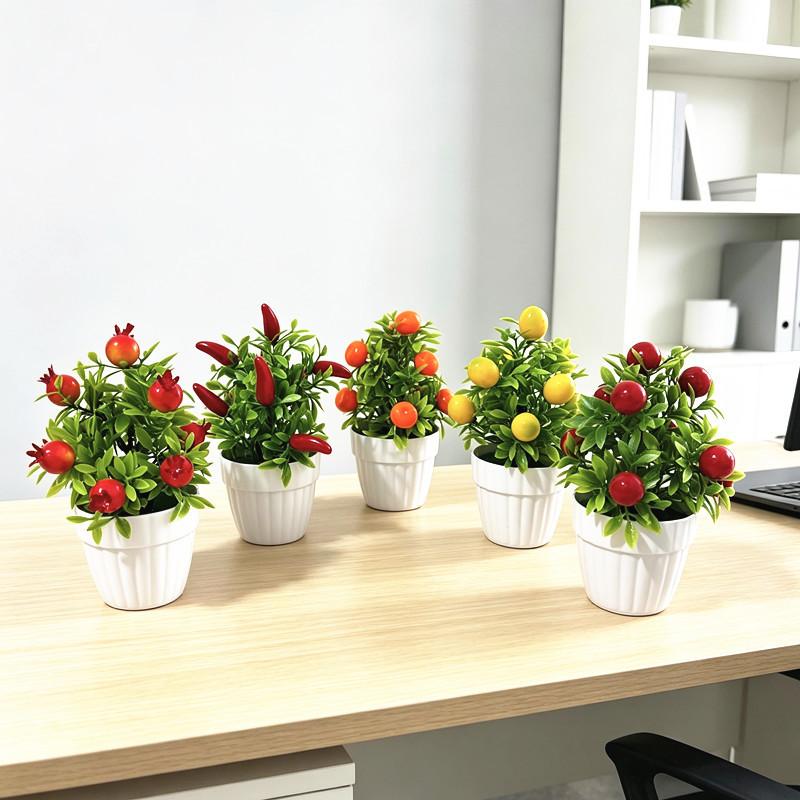 Faux Fruit Tree Decor With Foam And Plastic For Home And Event Display