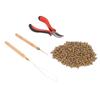 Hair Extension Tool Kit Micro Silicone Rings Bead with Pliers Pulling Hook Crochet Hair Styling