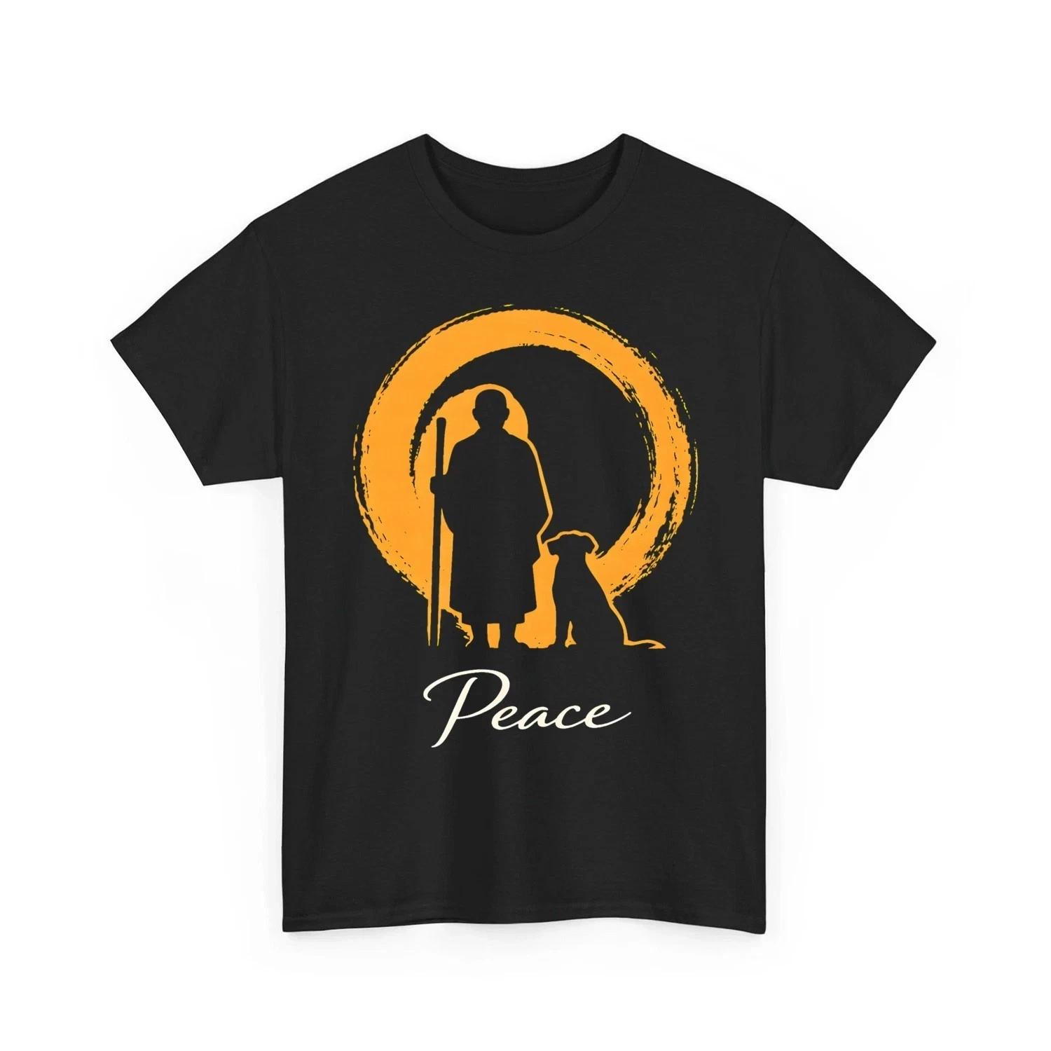 Peace Walking Monks and Aloka Dog Walk for Peace Unisex T-Shirt XL